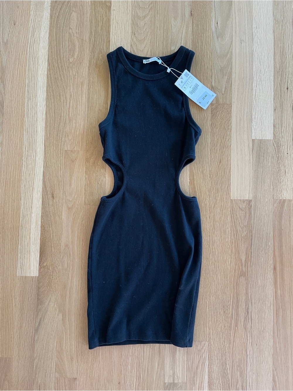 Zara Black Sleeveless Cutout Dress